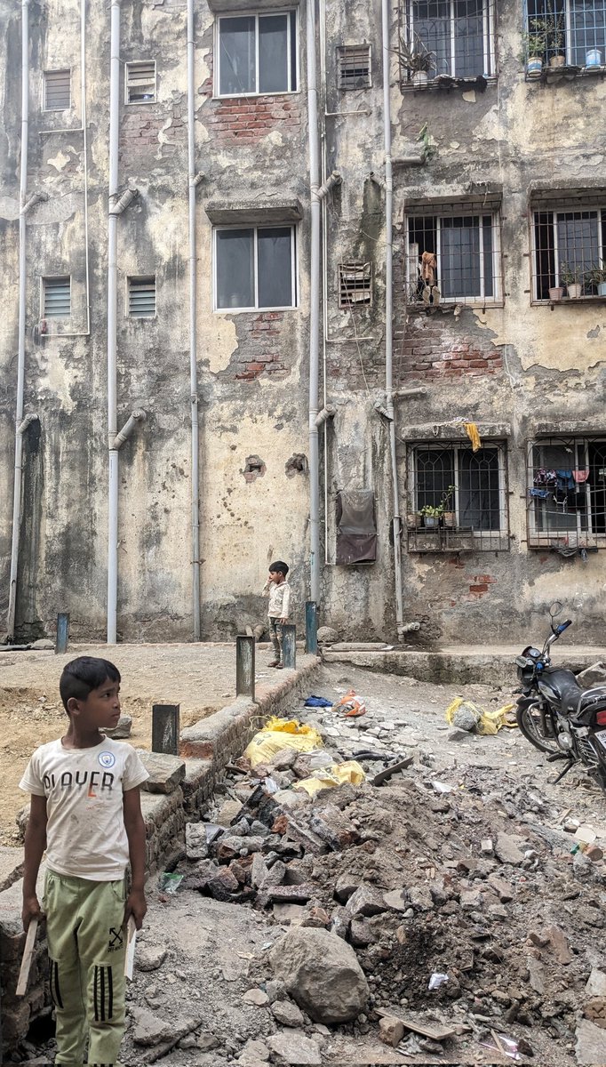 Research day 1: outside Mumbai, at an 'unauthorized' migrant housing settlement, where workers and local civil society orgs self-mobilize to gain entitlement benefits.