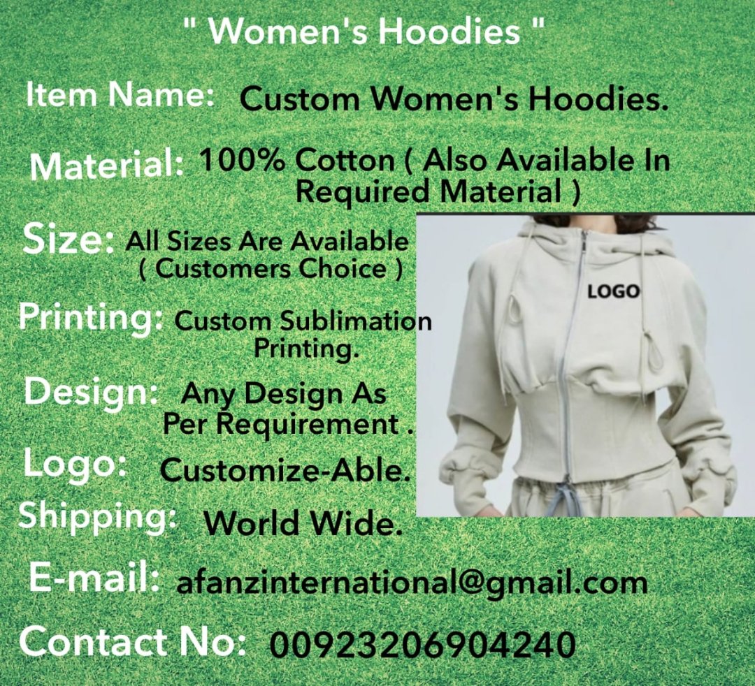 #AfanzInternational #WomensHoodies #SportswearApparel #SialkotPunjab #FashionForWomen #WomensFashion #EuropeanStyle #WomensWear #FashionEssentials #StylishComfort #WomensStyle #FashionableWomen #EuropeanFashion #TrendyHoodies #CasualWear #FashionStatement #WomensFashionTrends