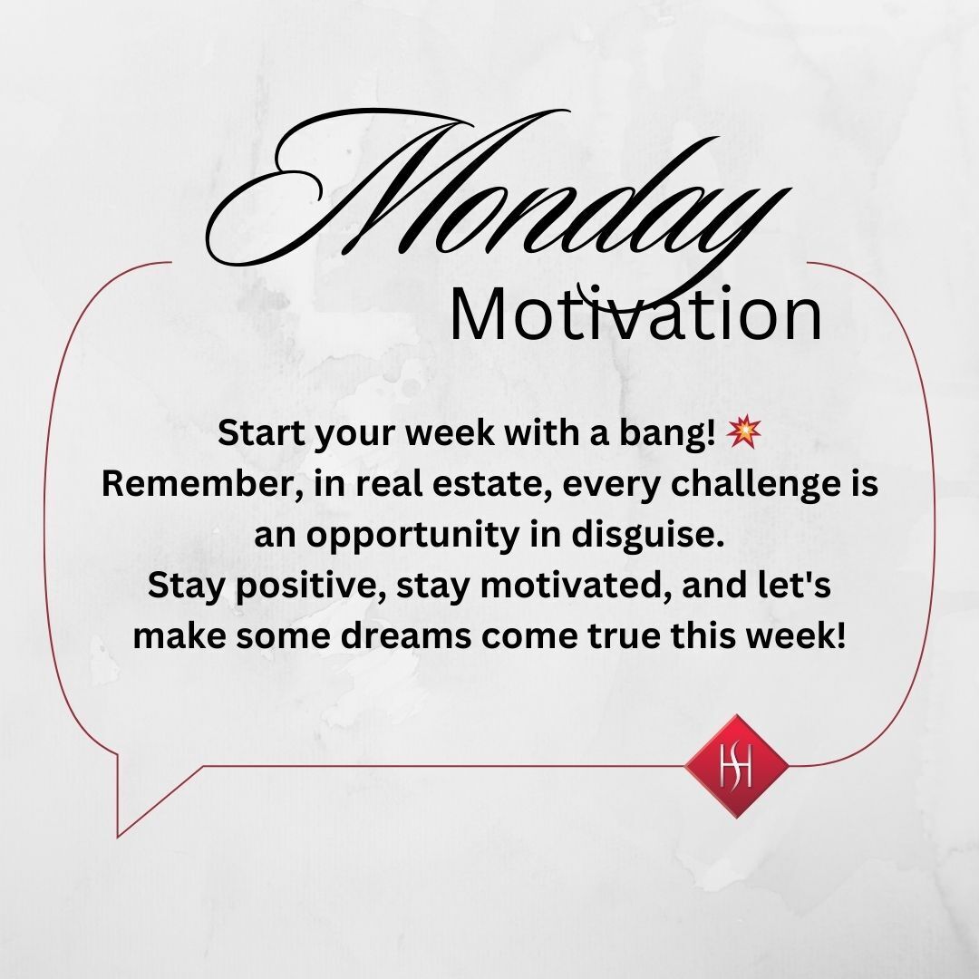 Rise and shine, it's Monday grind time! 🌞💪 Let's conquer this week with positivity and determination. Wishing you a week full of success and accomplishments. 💼🚀 #MondayMotivation #NJHomeSmart #realtor #RealEstateNJ