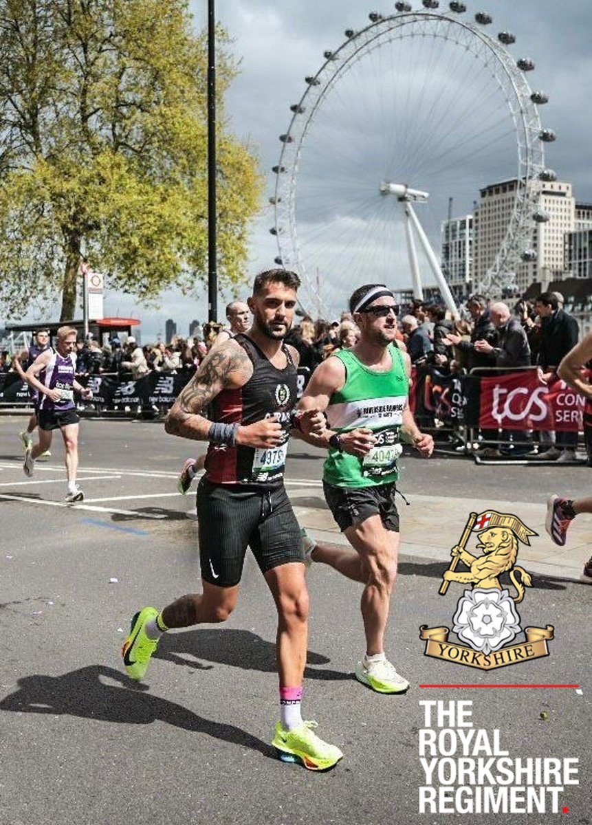 Congratulations to Cpl Service from our 1st Battalion who completed the London Marathon in an impressive time of 2:58 running as part of the Army Team. @_desert_rats_ @britisharmysport @catterickgarrison @london_marathon_live #yorkshire #infantry #fortunefavoursthebrave