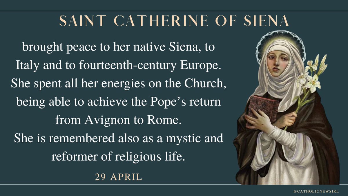 Today we celebrate the Feast of Saint Catherine of Siena, patron of Europe. @MediaCcee @ComeceEu #saintoftheday