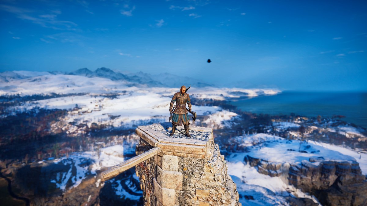 TheAncientGame4's tweet photo. Eivor faces off with the Sun, rising over the Horizon to the East from Scarborough.. far off in the distance, far beyond the reach of his eyes is Denmark.. England, 9th Century AD!
Assassin's Creed: Valhalla! 🎮⚔️💚
#AssassinsCreedValhalla #ACFinest #VPRT  #VPGSpring24 #VPGamers #VirtualPhotography #ThePhotoMode #ArtisticofSociety