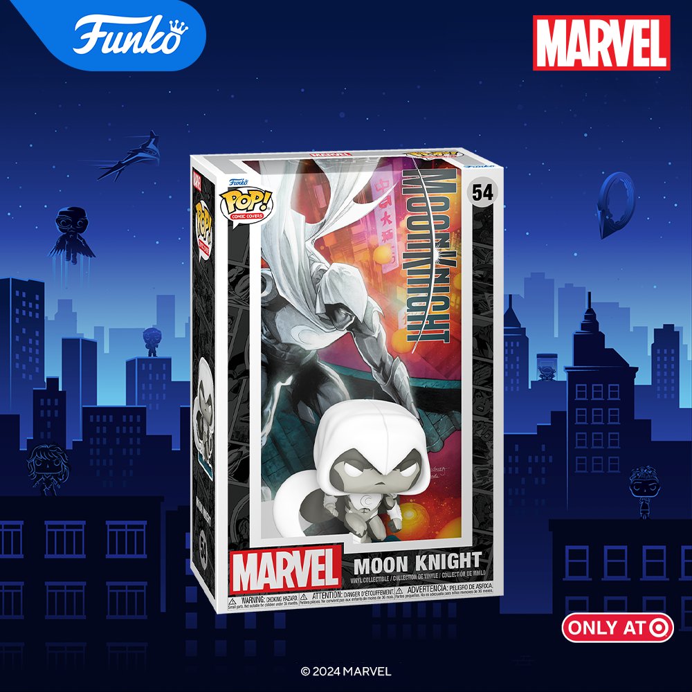 Summon the new Pop! Comic Cover Moon Knight collectible exclusive to Target! Pre-order now! bit.ly/3QgQQ1k #Marvel #FunkoPop