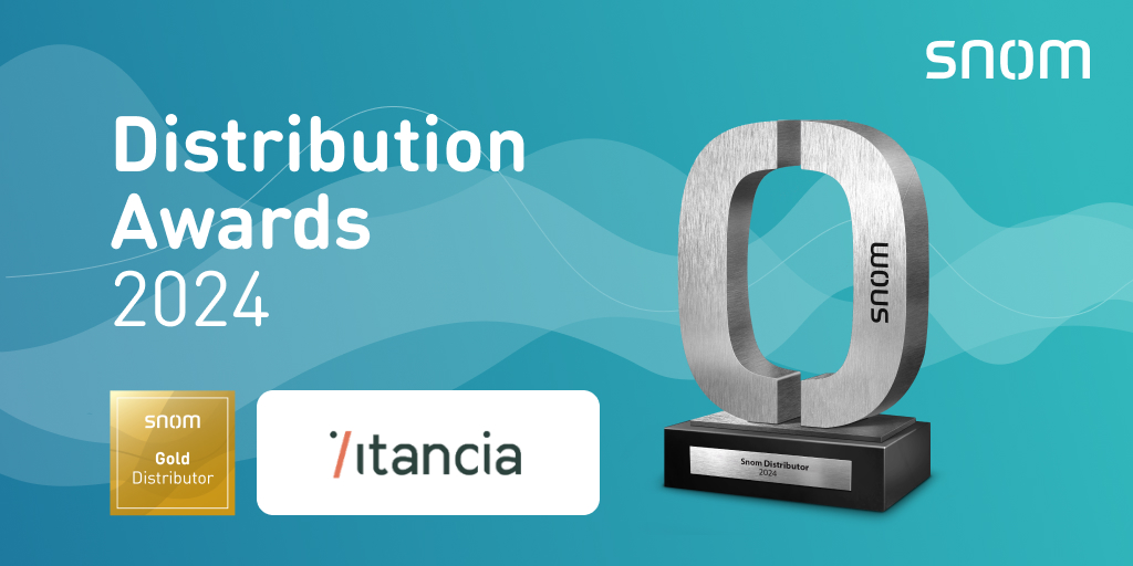 #Snom distributors are the greatest! Congratulations to @Itancia for achieving the “Snom Gold Distributor 2024” status for all their hard work over the last 12 months! We are looking forward to another successful year ahead with you!

#snomawards2024 #weloveourpartners