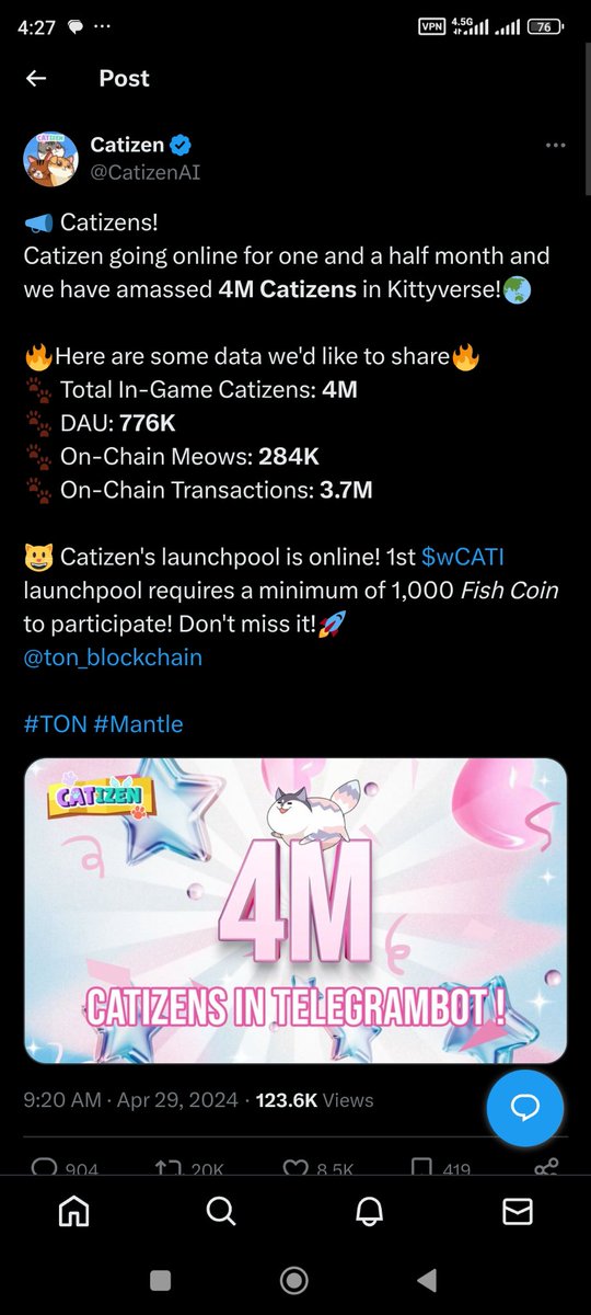 Cattizen milestone 
@ca