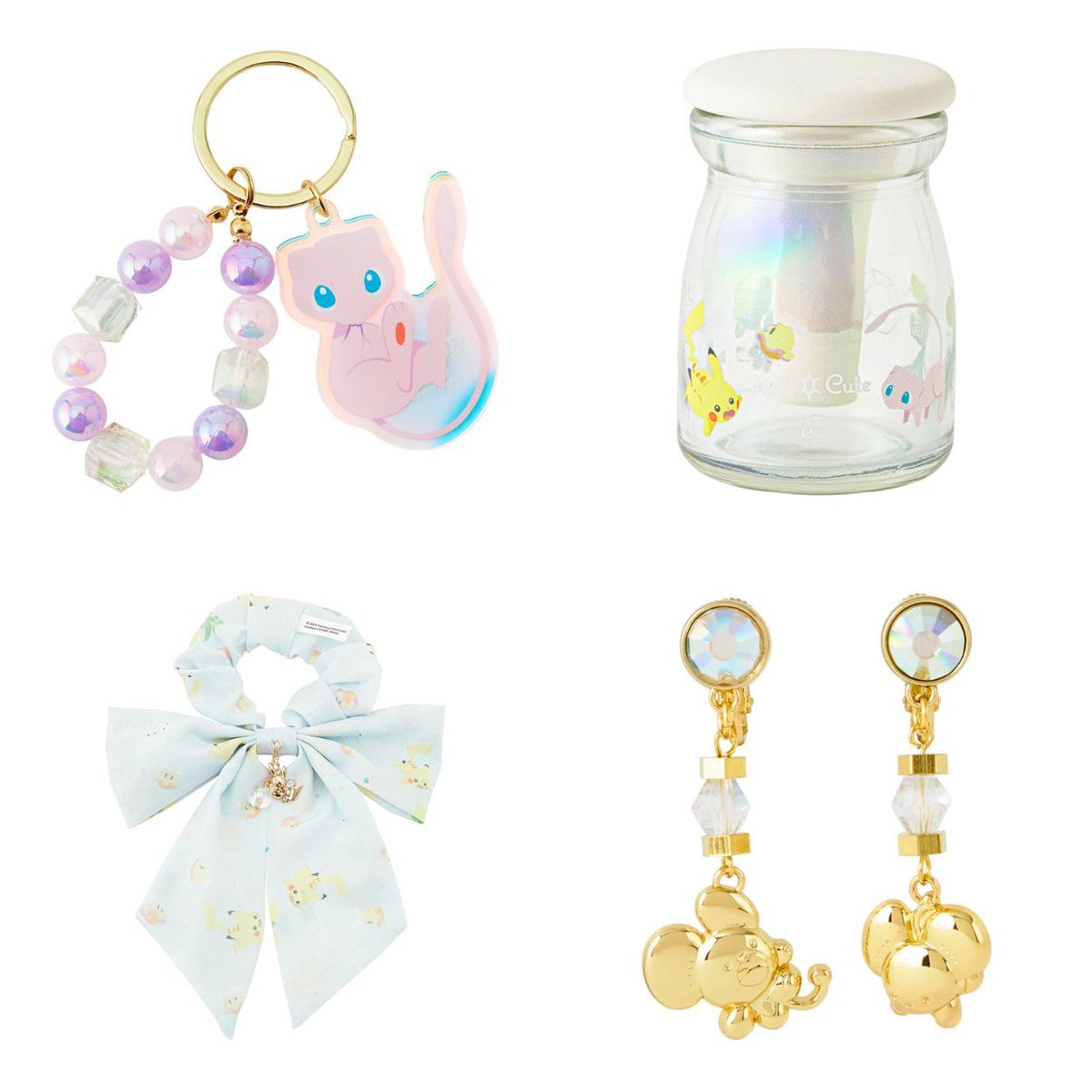 Pokémon TeraCute ✨ Keychains, Earrings & more. Check them out at the link below! 🛑buff.ly/3xW3s8B #Pokemon #Mew