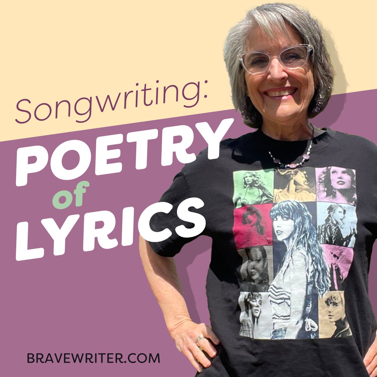 SONGWRITING: POETRY OF LYRICS 🎉 (feat Taylor Swift songs) I’m returning to the #bravewriter online classroom as an instructor! Also preorder Becoming a Critical Thinker by May 6 and get first shot at enrolling your teens in the class! ➡️ hubs.li/Q02vkp180 #homeschool