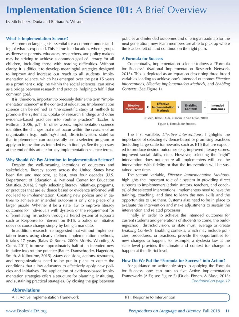 Teacher knowledge, great. EBPs, also great..but.. 'Research has suggested that w/out implementation teams using clearly defined implementation methods, it takes 17 yrs...to move approximately 1/2 of an intended new initiative into routine practice../1 mydigitalpublication.com/publication/?i…