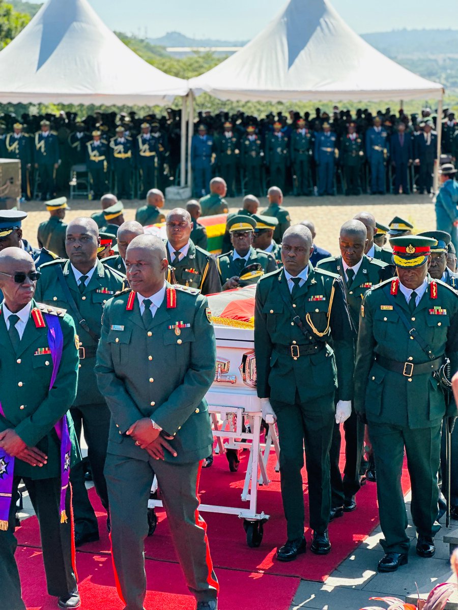 Today, we interred gallant sons & daughter of the soil who served their country with distinction. We have laid to rest a military strategist, an astute instructor, and a dedicated champion of women empowerment, namely Brig Gen. S Vezha, Cde N Dzimiri & Cde T Jadagu, respectively.