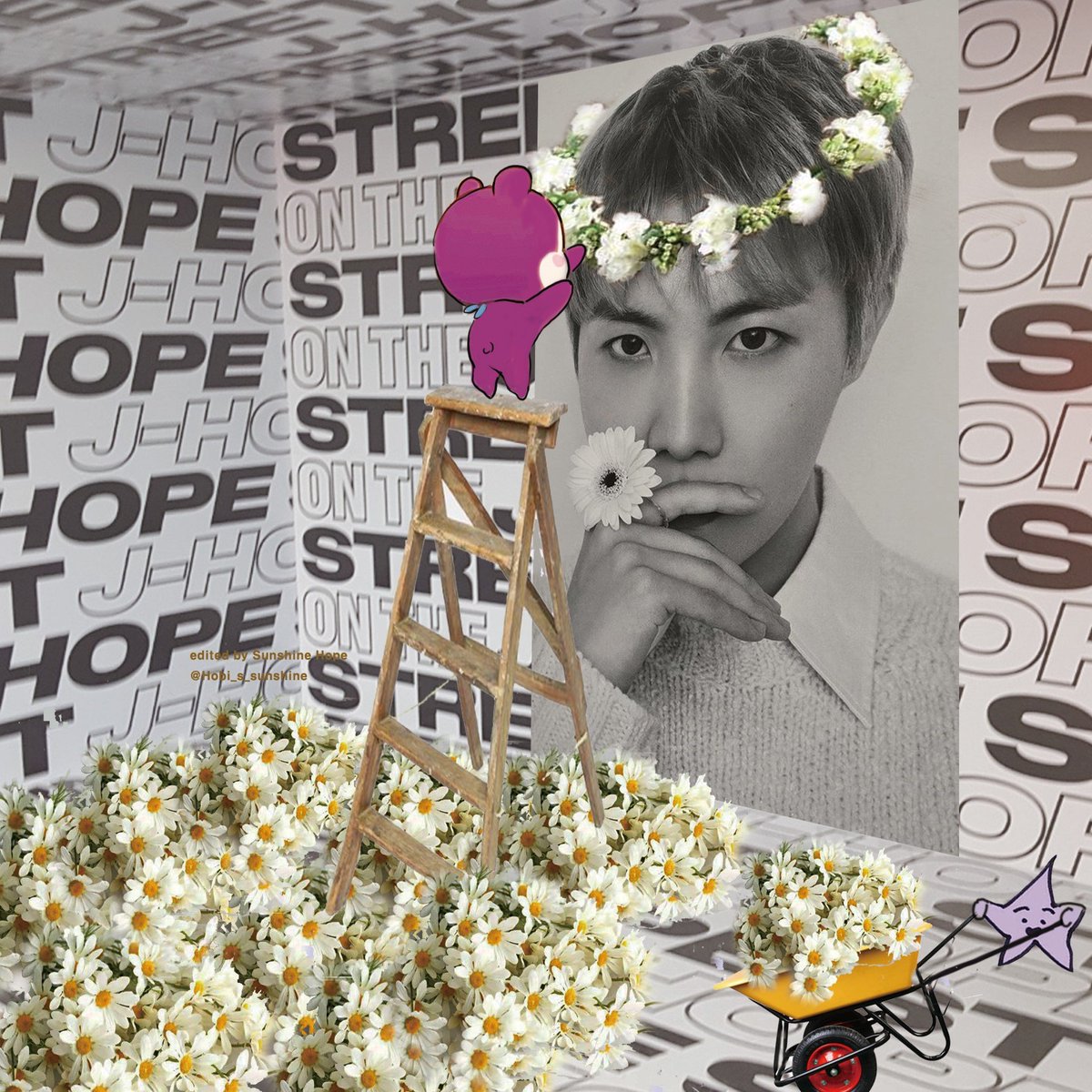 #HOPE_ON_THE_STREET #jhope #제이홉 
I just wanted to make you a flower path.🥲