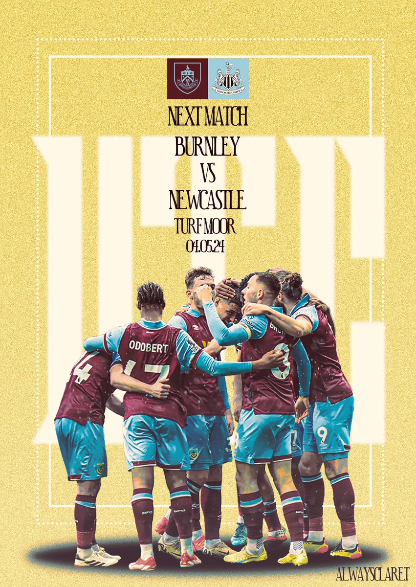 Huge game at the Turf this weekend. An absolute must win if we want to give ourselves any chance going into the penultimate weeks of the season. Can we do it? I hope so! UTC! #TwitterClarets // #BurnleyFC // #SMSports // #BURNEW