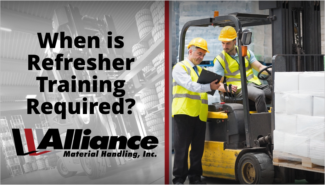 bit.ly/3Wkwn05 Besides every three years, learn what circumstances OSHA requires your forklift operators to receive refresher training. #ForkliftSafety #EmployeeSafety #Training