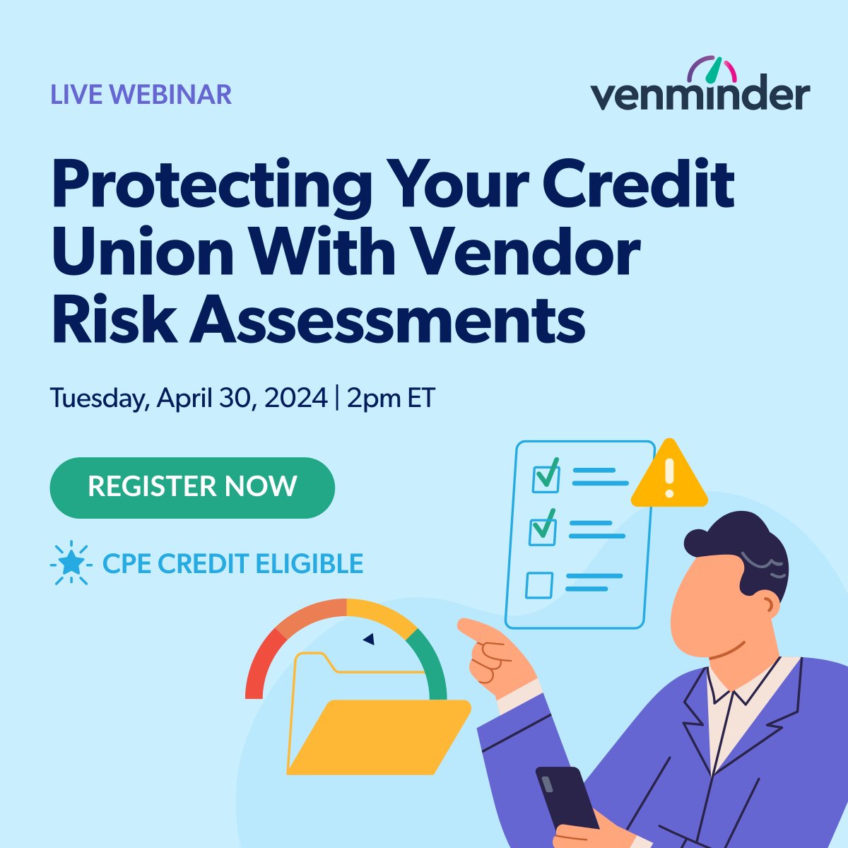 Last chance to register for tomorrow's #webinar! We'll discuss the basics of vendor #riskassessments at your credit union and what you need to know and do to ensure your assessments are effective. Register now: hubs.ly/Q02vkFxM0 #vendorrisk #riskprofiling #riskmanagement