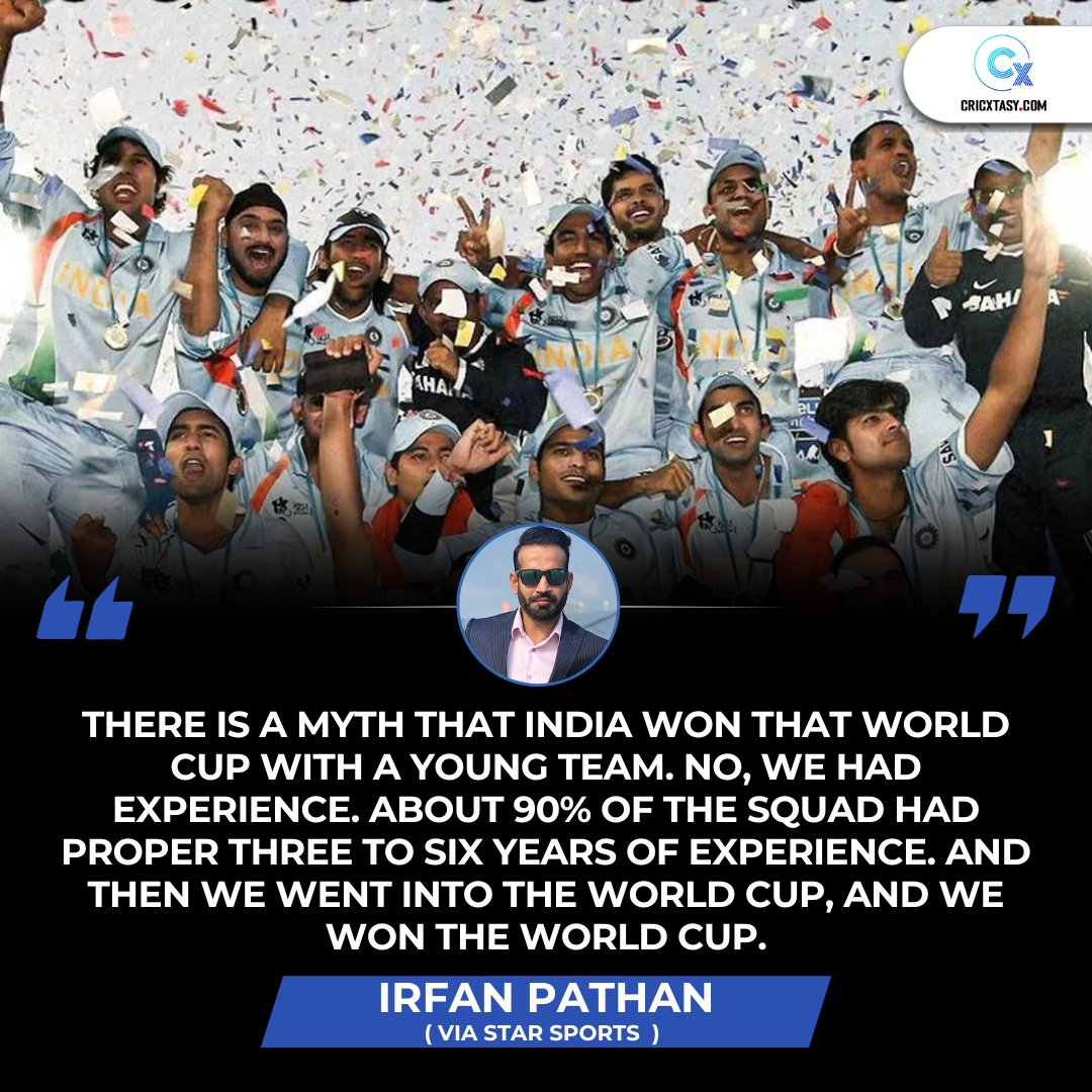 Pathan on how experienced players too were a part of the T20 World Cup winning squad 🇮🇳🏆

#IndianCricketTeam