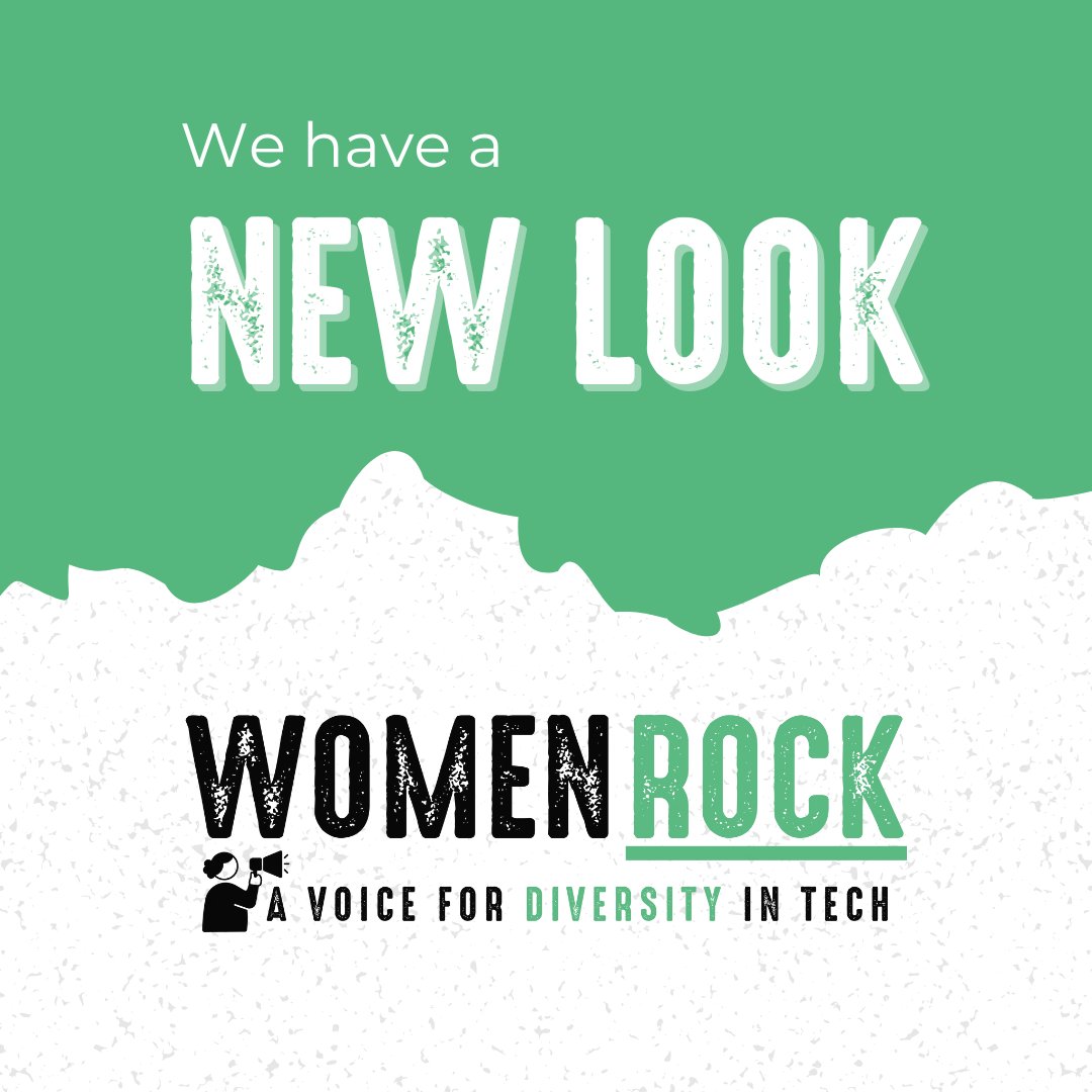 🚀 New look, same mission! Women Rocks has a fresh logo & colour palette. We're still amplifying diverse voices in tech 🌈 Stay tuned for exciting updates! 💚#womenintech #diversitymatters