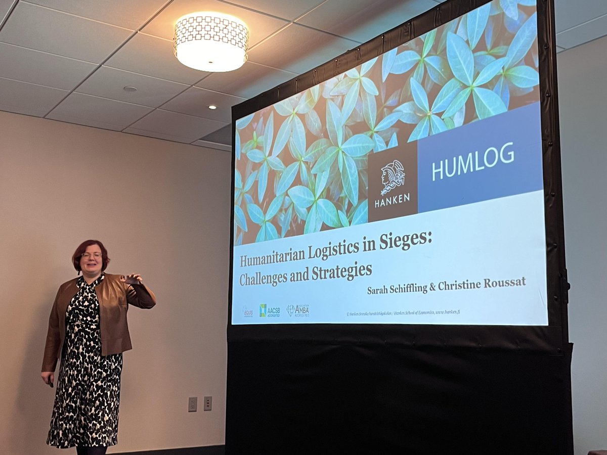 On Saturday, Associate Professor of SCM&amp;SR and Director of the HUMLOG Institute Diego Vega &amp; assistant Professor of SCM&amp;SR and the Deputy Director of the HUMLOG Institute Sarah Schiffling took part in a session at POMS in the Humanitarian Operations and Crisis Management track🌻