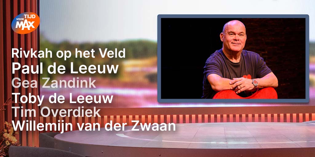 Vandaag in #TijdvoorMAX: ⚽@RivkahophetVeld: waarom gaan homoseksualiteit en voetbal nog steeds niet hand in hand? 📺Paul de Leeuw & Gea Zandink over het programma Knoop & De Leeuw. 🇩🇪Tim Overdiek schreef boek over dwangarbeid Nazi-Duitsland. 📺Vanmiddag om 17.10 uur op NPO 1