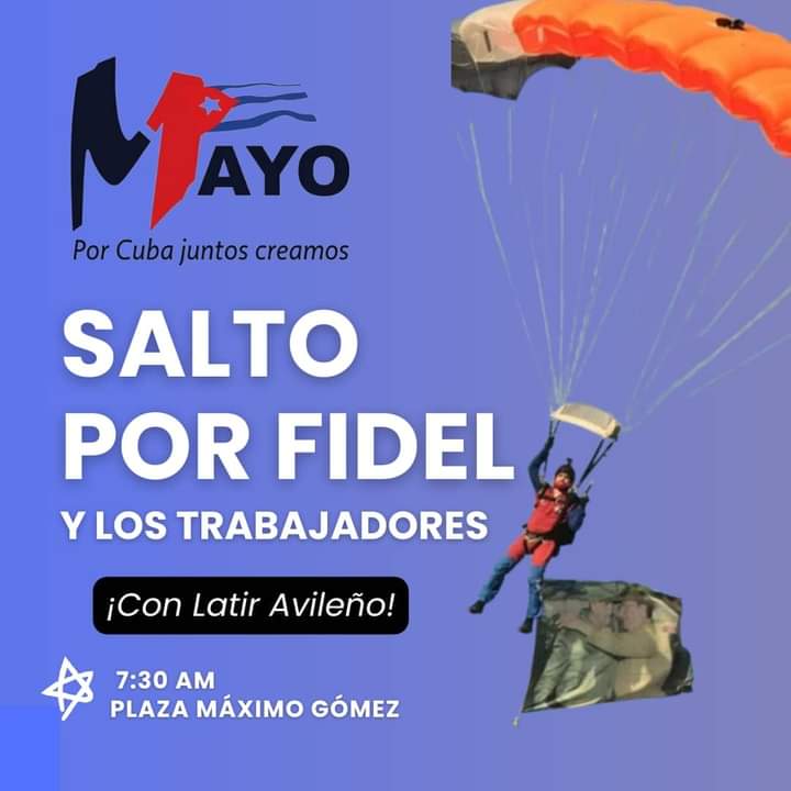 #PorCubaJuntoCreamos un salto por Fidel y los trabajadores este primero de mayo con #LatirAvileno #1Mayo Todos a la plaza por la Revolución