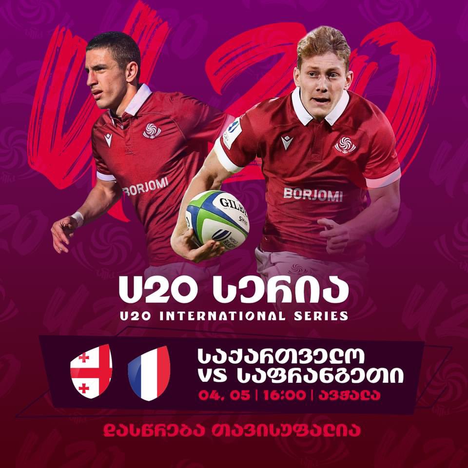 🔥 U20 | the Junior Lelos preparations for @WorldRugby U20s underway with the 1st game of international home series 🏉 🇬🇪 Georgia v France 🇫🇷 | 4 May, 16:00, Avchala Rugby Stadium 🏟