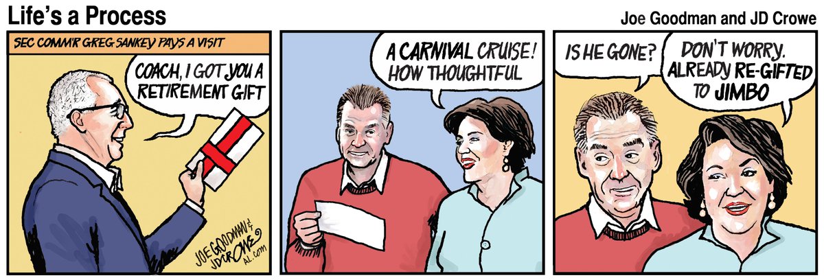 Life's a Process: Miss Terry, Coach Saban send gift to Jimbo Fisher al.com/alabamafootbal… #LifesaProcess <a href="/finebaum/">Paul Finebaum</a> <a href="/JoeGoodmanJr/">Joseph Goodman, Sports Donk 🎟🍺</a>  #SEC #RollTide