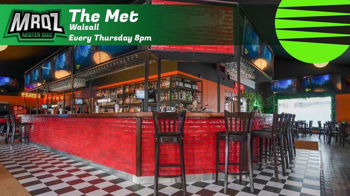 MRQZStoo's tweet image. Tonights quiz @ The Met Sports Bar in Walsall (8pm) 

#SpeedQuizzing #Davenports