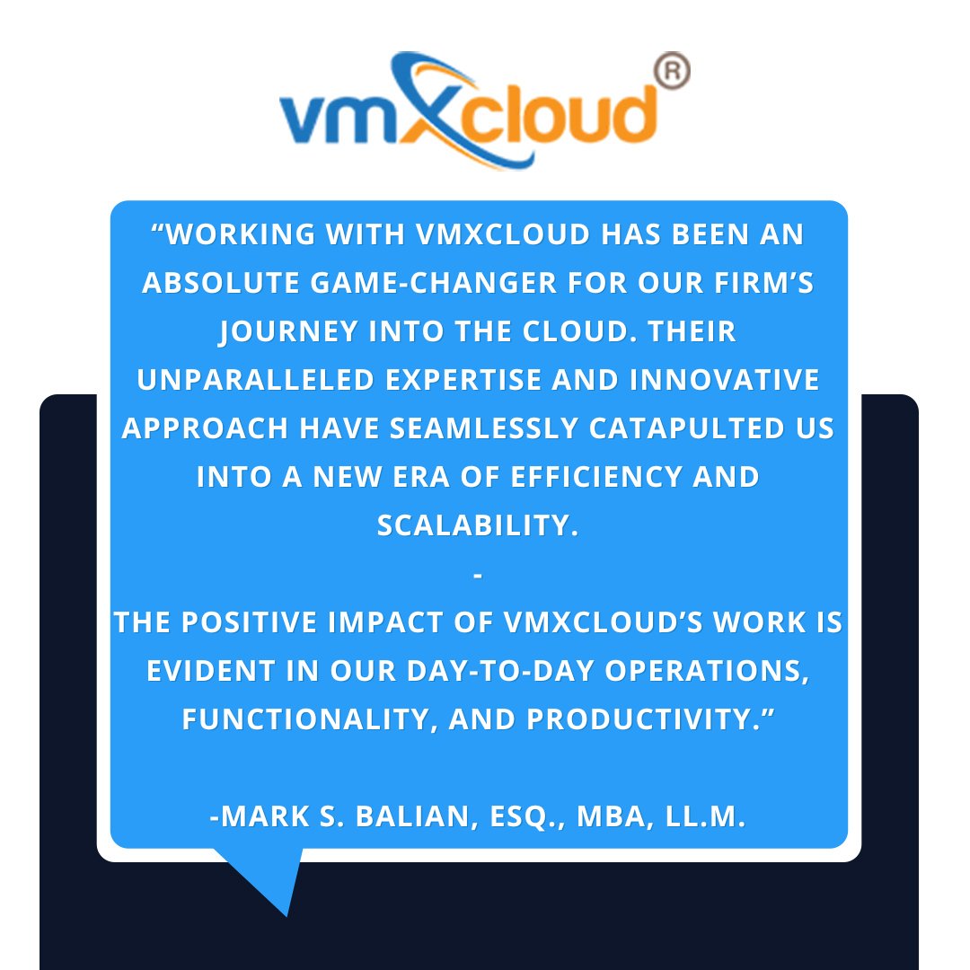 At vmXcloud, we love to hear what our clients have to say. 🌟

Click the 🔗 in our bio to get started!

#vmxcloud #cloudsolutions #cybersecurity #cloud