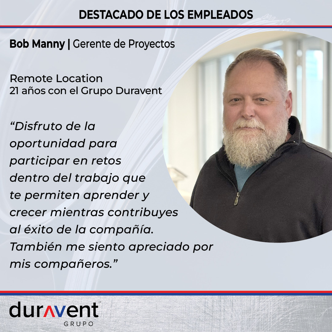 Let's shine the spotlight on Bob Manny, our dedicated project manager at Duravent Group, with an impressive 21 years of service. 

Thank you, Bob, for all that you do!

#DuraventGroup #BuildForTheFuture