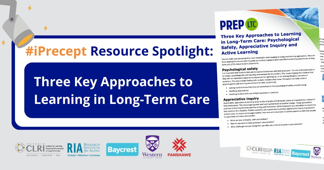 #iPrecept resource spotlight! 👇

Make your preceptorship more meaningful and engaging by using ideal learning approaches.

Learn more: ow.ly/lUIZ50QnB5P