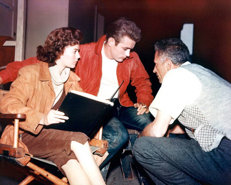 Natalie Wood, James Dean, and director Nicholas Ray on the set of Rebel Without a Cause.
#RebelWithoutaCause 
#NatalieWood 
#JamesDean 
#NicholasRay