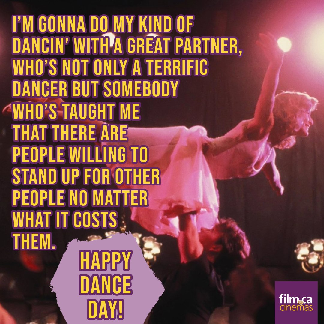 Happy Dance Day! 💃 We hope you find your great dance partner in life, like Johnny found Baby - Dirty Dancing 🕺
#DanceDay #DirtyDancing #classicfilm #FilmCa #moviequotes