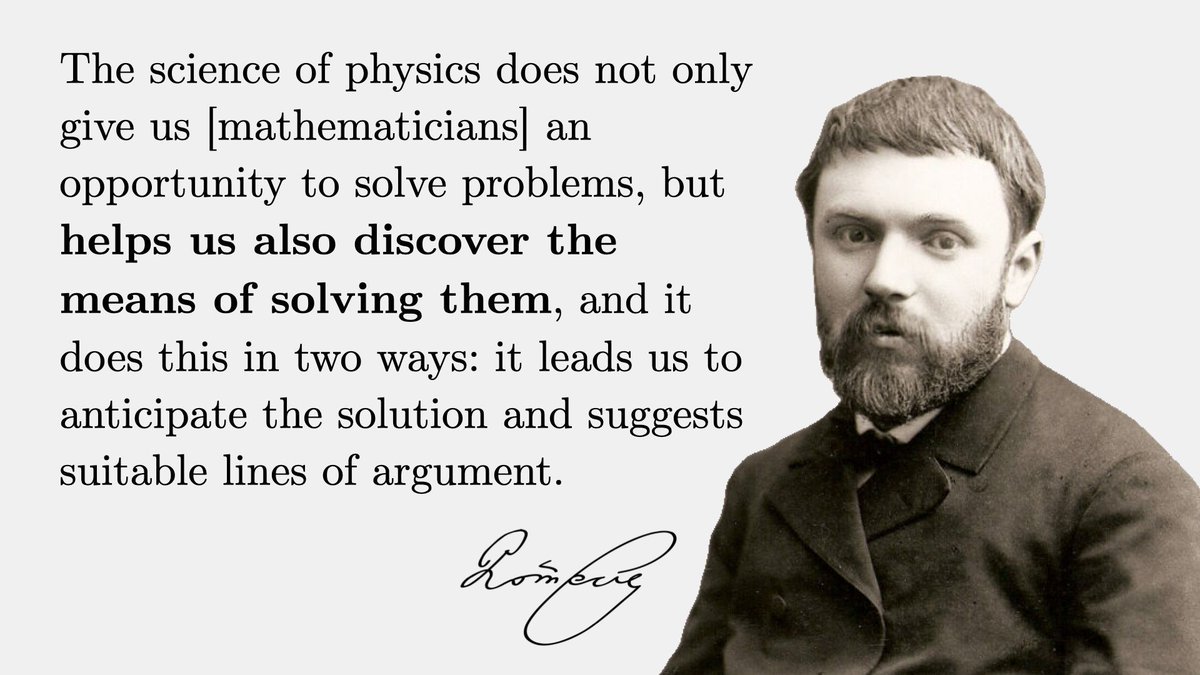 Poincaré on how the solution to mathematical problems can often be inspired by nature