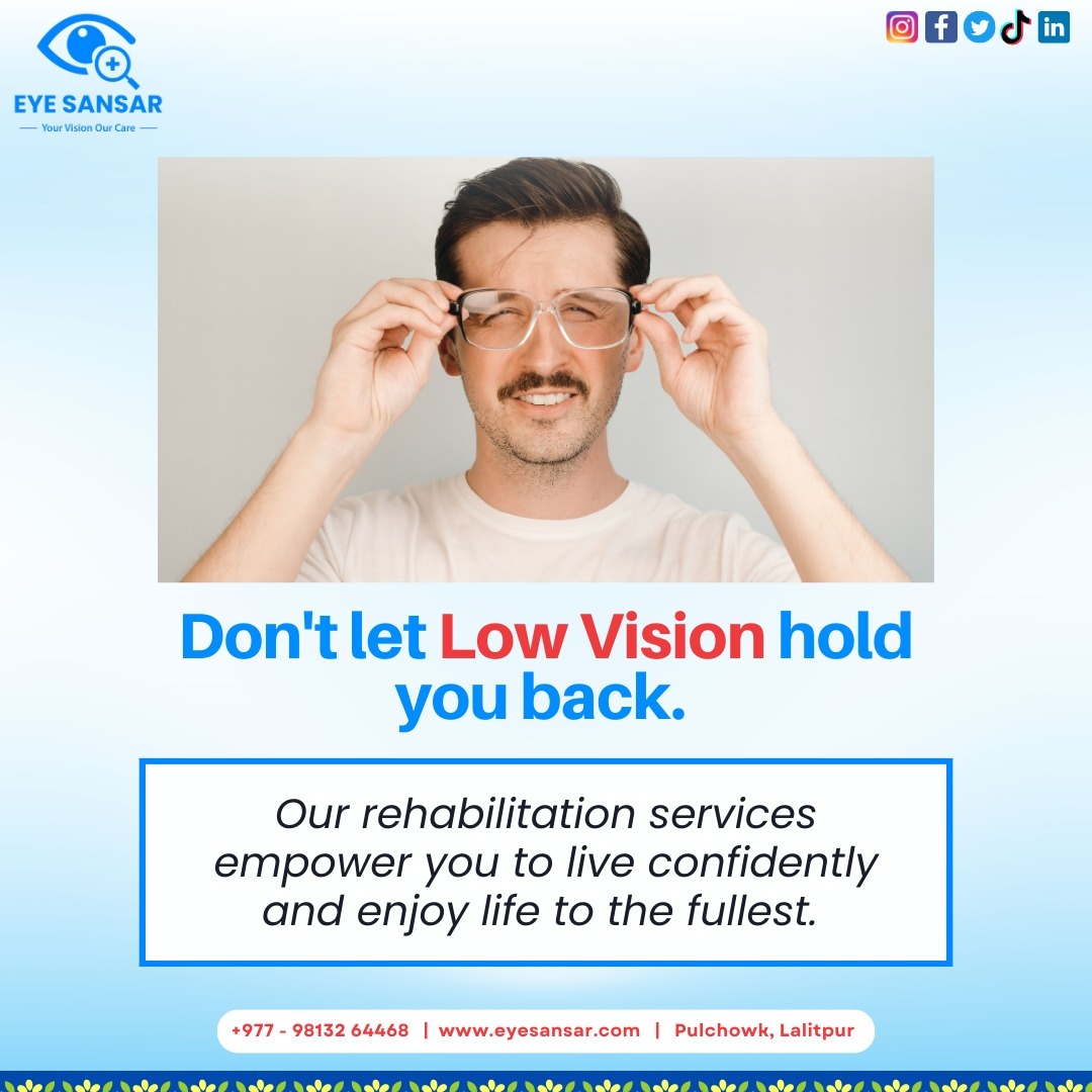 Eyesight is priceless. Invest in your vision with regular eyecare.

For more Info-
981-3264468
eyesansarofficial@gmail.com
eyesansar.com

#eyesansar #eyehealth #lowvision #loweyesight #clearsight #eyewear #eyecare #clearvision #fashion #lalitpur #kathmandu #nepal