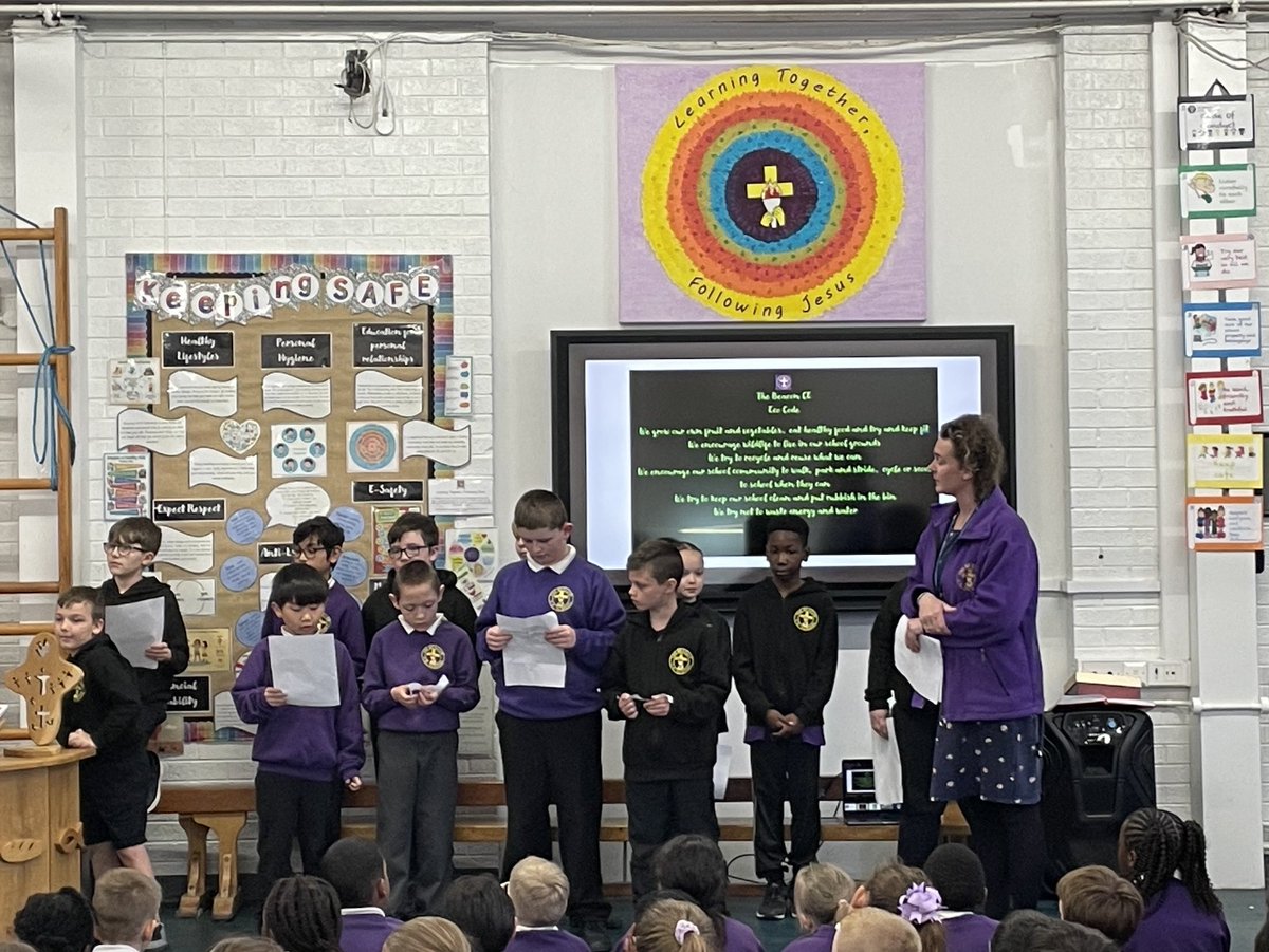 Well done to our Eco Committee for leading Worship to celebrate Earth Week! 🌎🌱🌳 @EcoSchools @EcoSchoolsInt