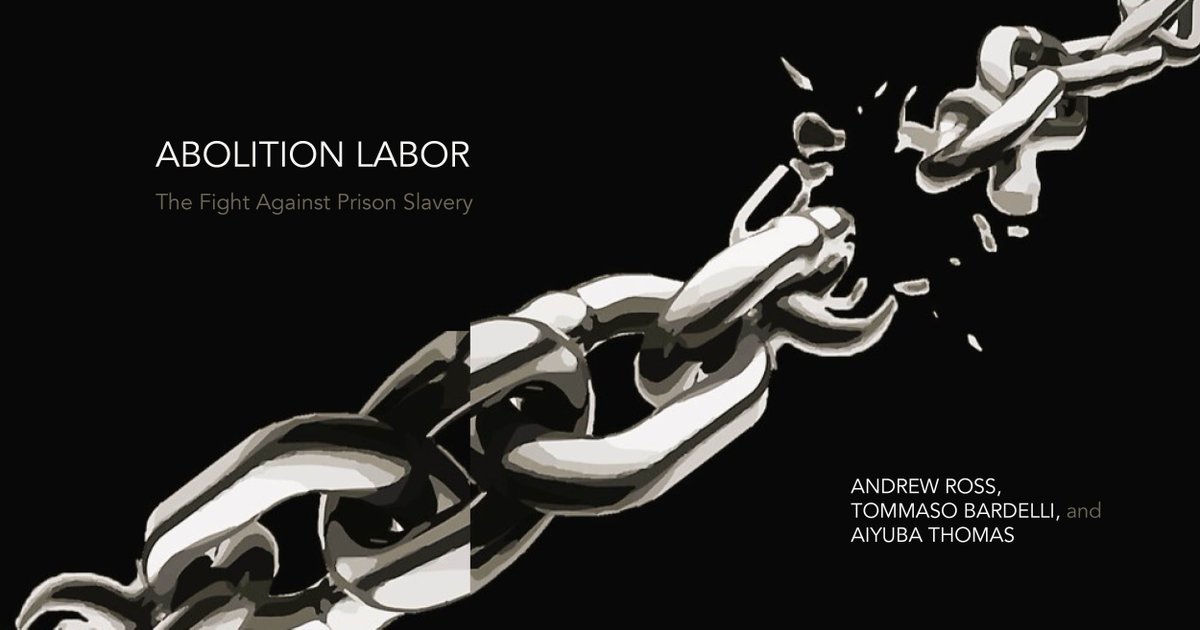 ABOLITION LABOR: The Fight to End Prison Slavery, by Andrew Ross, Tommaso Bardelli, and Aiyuba Thomas, is the first full account of the national movement to end forced, and often unpaid, labor in American prisons.

Pre-order now for 15% off: buff.ly/4aJn3aw