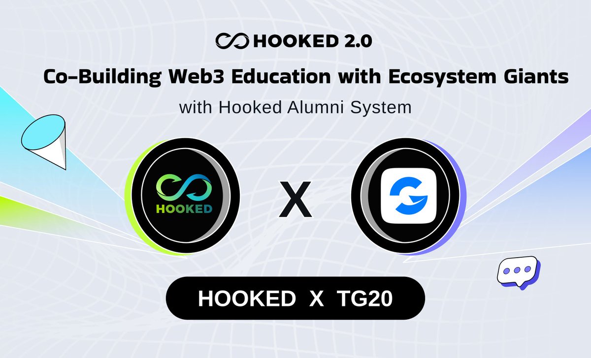 #NewEraofHOOKED #Hookedfrens Introducing @TG20_official to our Hooked 2.0 expansion — fueling perpetual growth in Web3 mastery! 🔗Embark on a mastery journey with TG20, the first inscription platform built natively within the Telegram MiniApp ecosystem, tapping into the