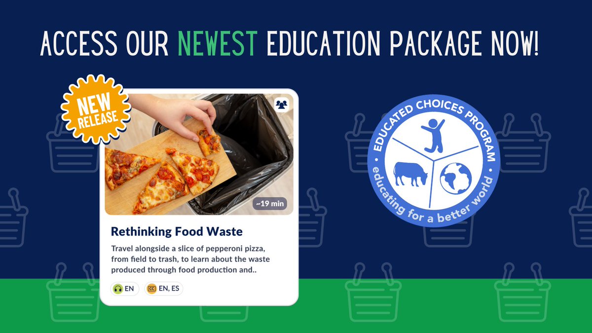 #PartnerNews Attention educators! Explore ECP's latest education package, 'Rethinking Food Waste: The Journey of Food,' now ready for on-demand classroom use! 🌱🍅🍕 Access video, lesson plans, discussions, activities, quizzes, & resources for #EarthMonth:learnecprogram.org/presentation/33