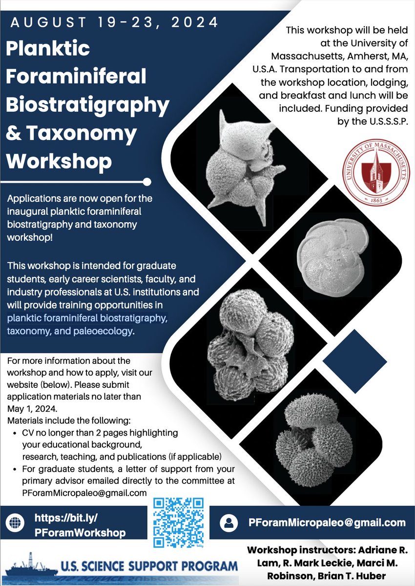 Want to learn more about planktic foraminiferal biostratigraphy, taxonomy, and paleoecology? There's a workshop for that! To learn more and apply by May 1, visit usoceandiscovery.org/workshop-pfora…