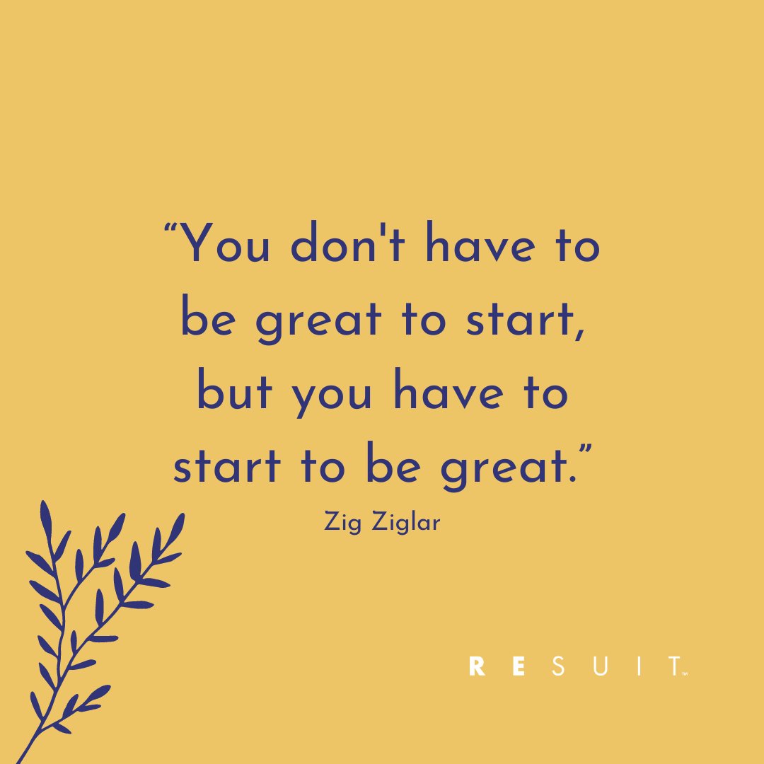 The first step is the hardest, but it's also the most important. Happy Monday!

#JoinReSuit #MondayMotivation #MondayMood #MondayInspiration #CourageToBegin #PotentialUnleashed