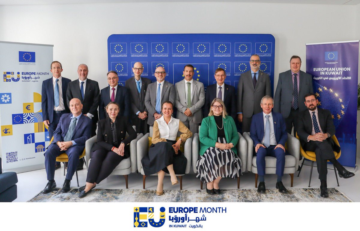 EU Ambassador Anne Koistinen and Ambassadors of the European Union Member States resident in Kuwait come together to mark the beginning of Europe Month in Kuwait. Stay tuned for more events organized by Team Europe in Kuwait, which consists of the EU Delegation and EUMS embassies