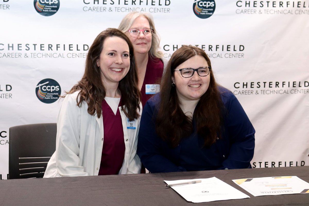 More than 40 #oneCCPS students were eligible for career signing day. Through career and technical education classes and work-based learning experiences, students from every Chesterfield County high school have jobs waiting for them after they receive their high school diplomas.
