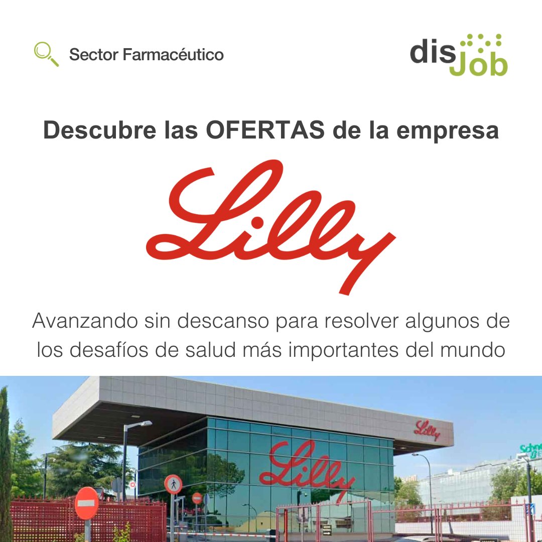 🔍¿Buscas empleo en el sector farmacéutico?

Revisa todas las vacantes de Lilly en ➡️ bit.ly/4a2wjGG

#EmpleoDiscapacidad #ofertasdeempleo #OfertasLaborales #Ofertasdetrabajo #Empleo #Disjob #España #Trabajo #Salud #Lilly