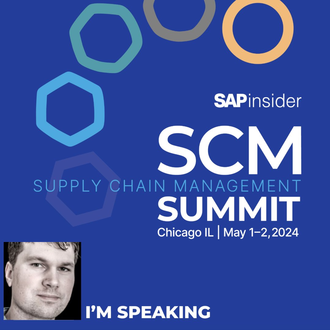 If you're heading to #SAPinsider, be sure to catch @antonkarnaukhov's session to discover the best way to leverage @SAP technology for your #supplychain.

There's still time to register: ow.ly/8GiU50RoArV

#Chicago2024 #logistics #transportationmanagement #planning #AI