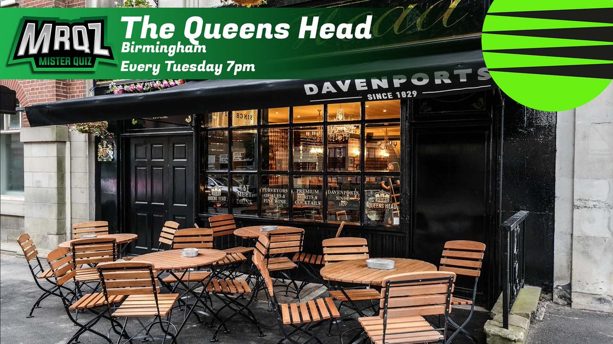 MRQZStoo's tweet image. Tonights quiz @ The Queens Head in Birmingham (7pm)

#SpeedQuizzing #Davenports