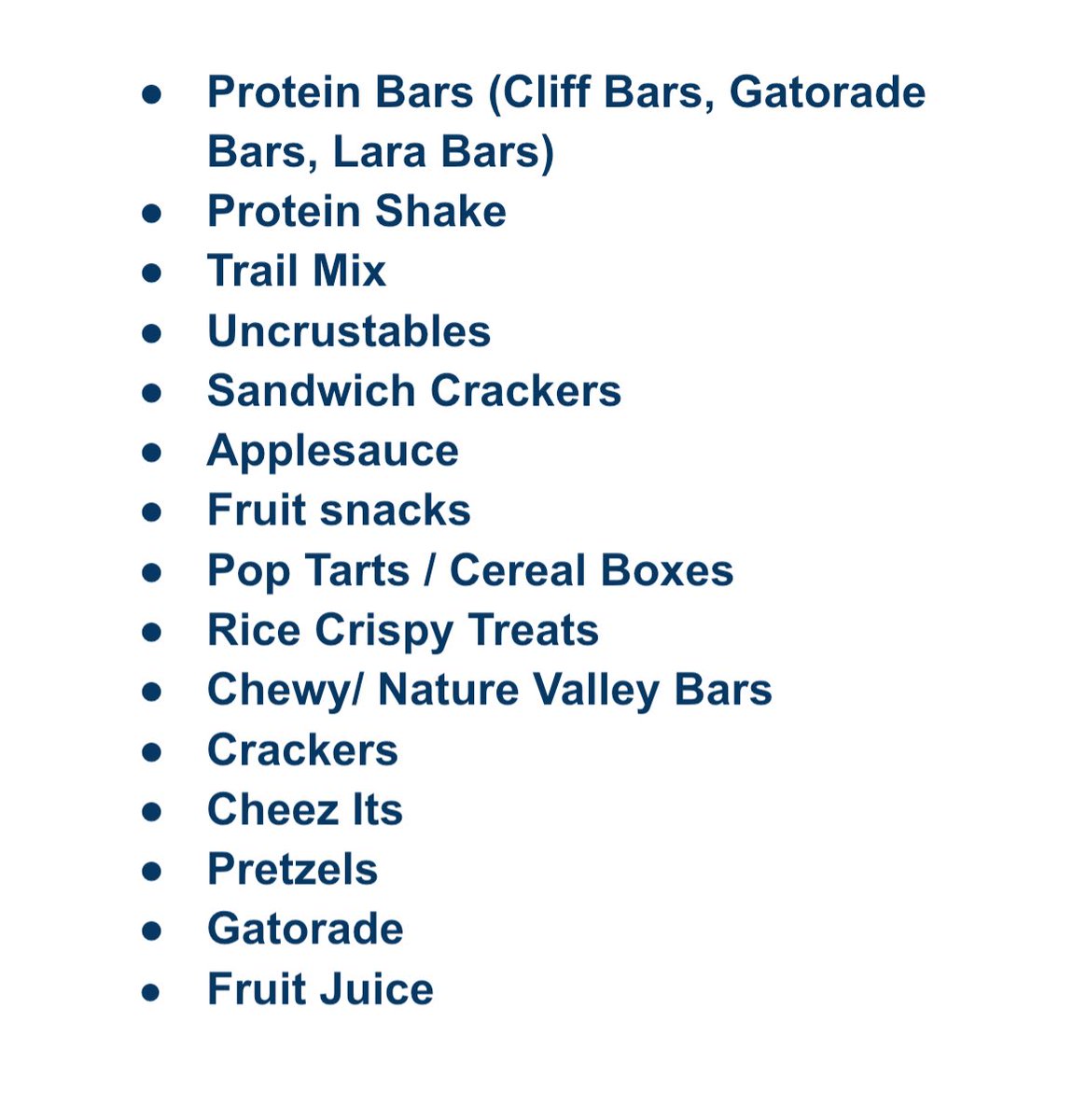 The Newnan Nutrition Fueling Station is running low on post lift fuel for our athletes. If you are interested in donating something from the list below, please message me or @NewnanSTRENGTH