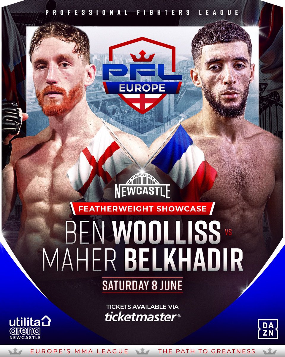 𝗙𝗘𝗔𝗧𝗛𝗘𝗥𝗪𝗘𝗜𝗚𝗛𝗧 𝗕𝗔𝗡𝗚𝗘𝗥! 💥 🏴󠁧󠁢󠁥󠁮󠁧󠁿 Ben Woolliss vs. Maher Belkhadir 🇫🇷 England meets France in Newcastle as featherweights Ben Woolliss and Maher Belkhadir look to make a statement at the Utilita Arena. Two-time kickboxing world champion Ben Woolliss is set to make…