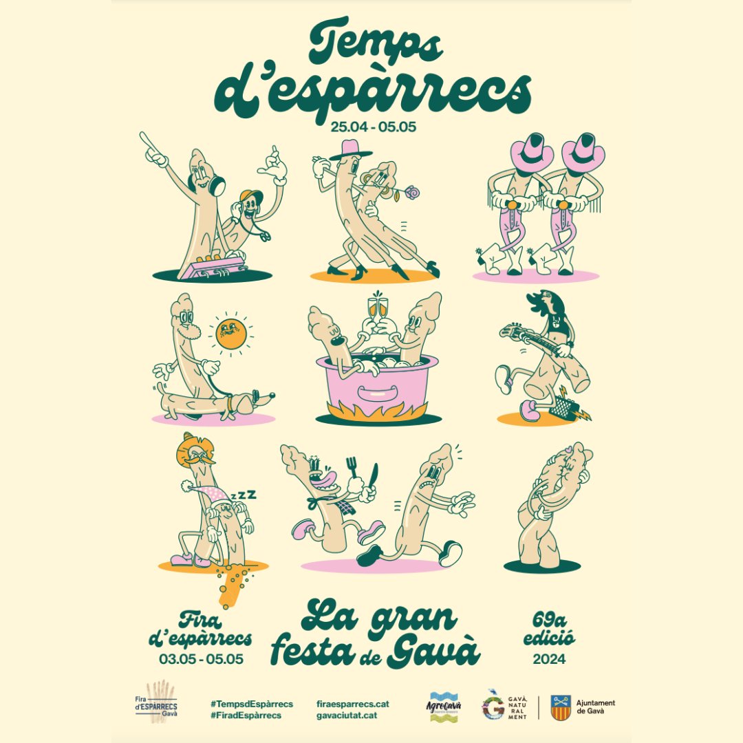 🗓️ Fins al 5 de maig és #TempsDEspàrrecs a #Gavà, un extens programa d'activitats que celebra l'espàrrec blanc i compta amb una àmplia aposta gastronòmica i musical! 👇

ℹ️ firaesparrecs.cat

@ParcAgrariBaix @TurismeBaixLlob @somgastronomia @bcnmoltmes