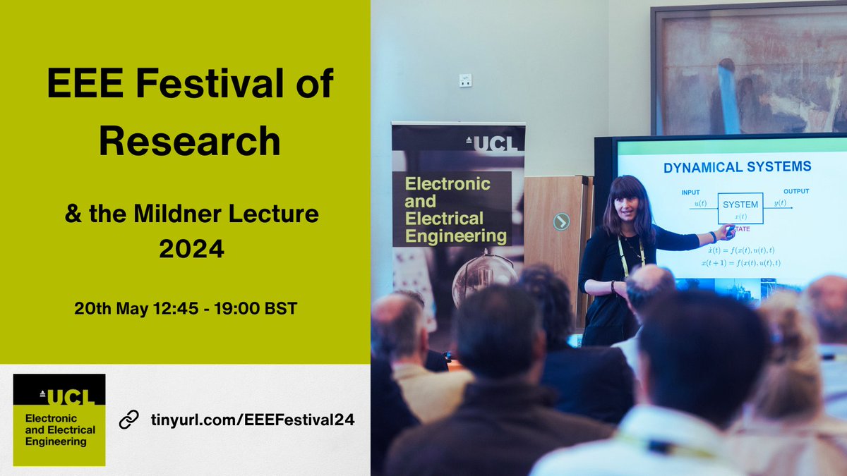 💡Want to find out who will be speaking at the Festival of Research 2024 on 20th May? To learn more and sign up before registration closes, please visit: tinyurl.com/EEEFestivalMay… This event is open to all. #FoR24 #EEEResearchFestival