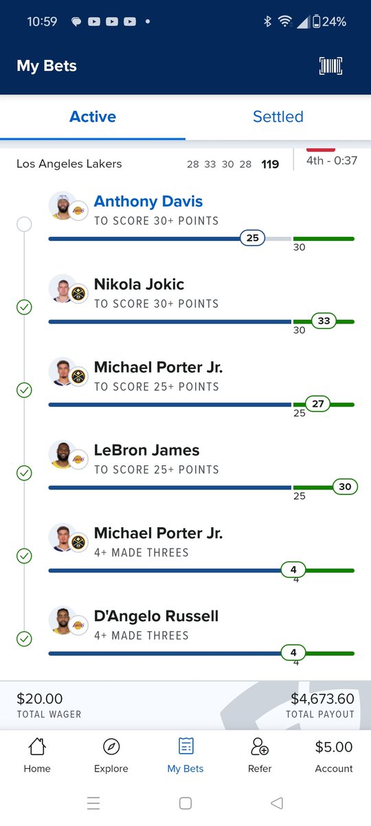 Watchme247's tweet photo. Listen that was a great game but come on AD FIRST THREE GAMES YOU GO FOR 30+ SMH I GOT FIRE TONIGHT https://t.co/ymPtw3pMzy