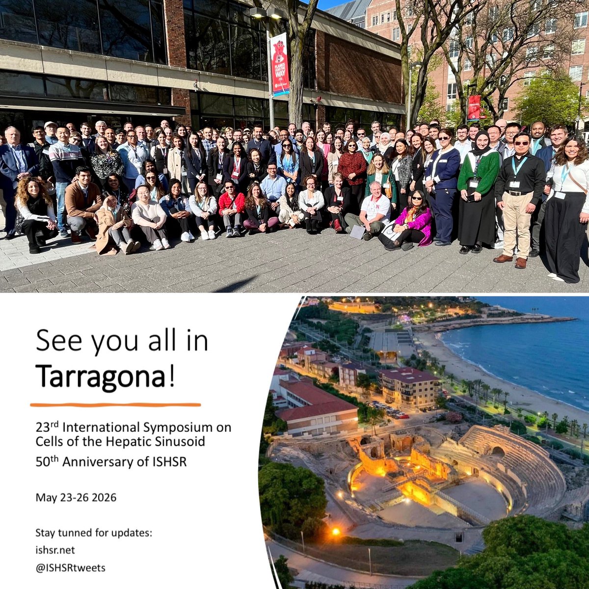ISHSR (@ishsrtweets) on Twitter photo The #LiverSinusoid24 finished with the renewal of the ISHSR Council and announcement of the 2026 Liver Sinusoid Meeting, which will be held in Tarragona (Spain) under the presidency of <a href="/JSGracia/">Jordi Gracia-Sancho</a>
Warm welcome to Kenichi, Savneet, Bart, Ed and Nidhi 🫶🏼
🥰 What a group photo‼️ The #LiverSinusoid24 finished with the renewal of the ISHSR Council and announcement of the 2026 Liver Sinusoid Meeting, which will be held in Tarragona (Spain) under the presidency of <a href="/JSGracia/">Jordi Gracia-Sancho</a>
Warm welcome to Kenichi, Savneet, Bart, Ed and Nidhi 🫶🏼
🥰 What a group photo‼️