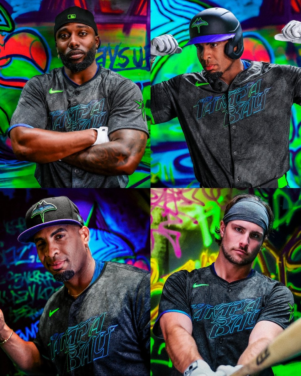 MLB's tweet photo. Paying tribute to the defiantly bold, bright and vibrant spirit of Tampa Bay ☀️ https://t.co/8orHwAXo6X